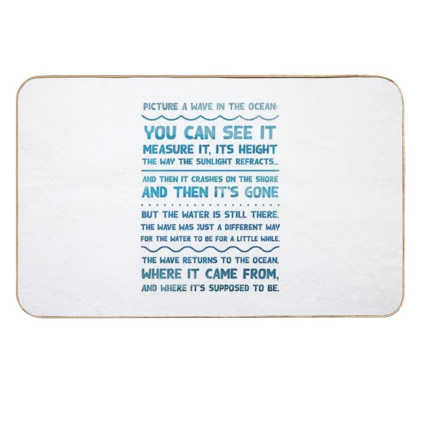 The Good Place - Picture A Wave  Easy Maintenance Bath Mat