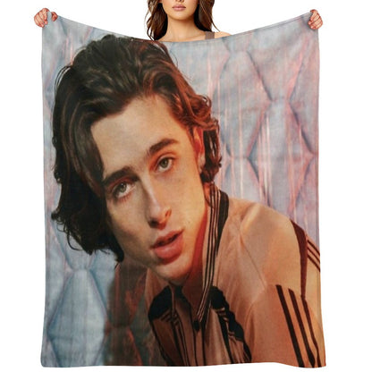 Timothee Chalamet Travel-friendly Throw Blanket