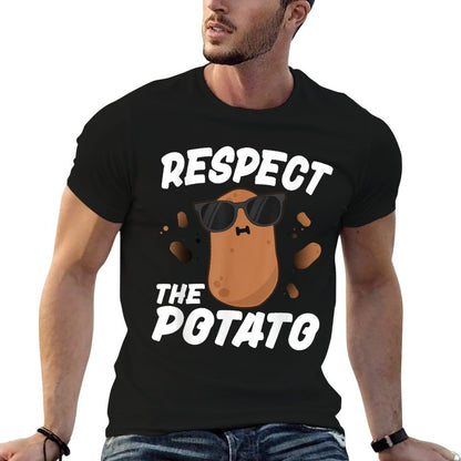 Respect The Potato For Boys Men Funny Vegetable  Quick-drying T-Shirt