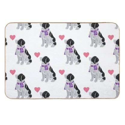 Watercolour Landseer (Newfoundland) Dog  Anti-Trip Bath Mat