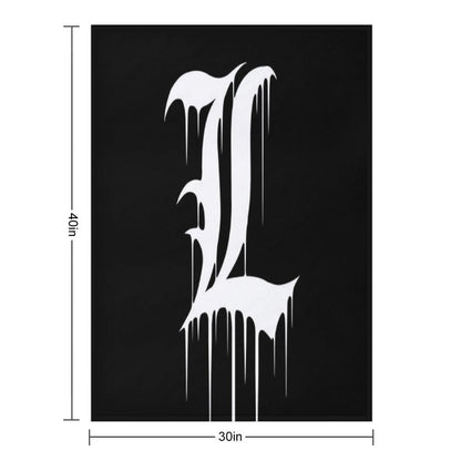 L Logo Travel-friendly Throw Blanket