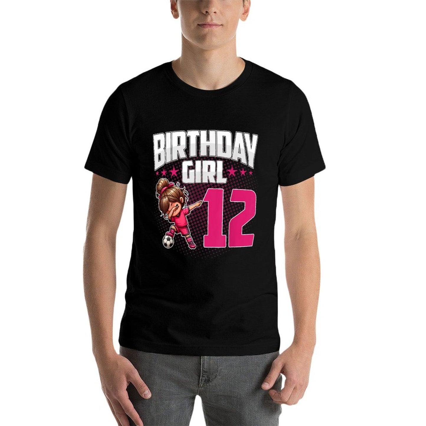 12th Birthday Girl Soccer Dabbing 12 Years Old Girl Birthday  Versatile T-Shirt