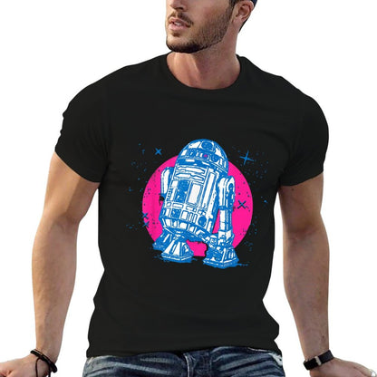 Star Wars R2-D2 Vintage Neon Retro Sparkly Badge  Versatile T-Shirt