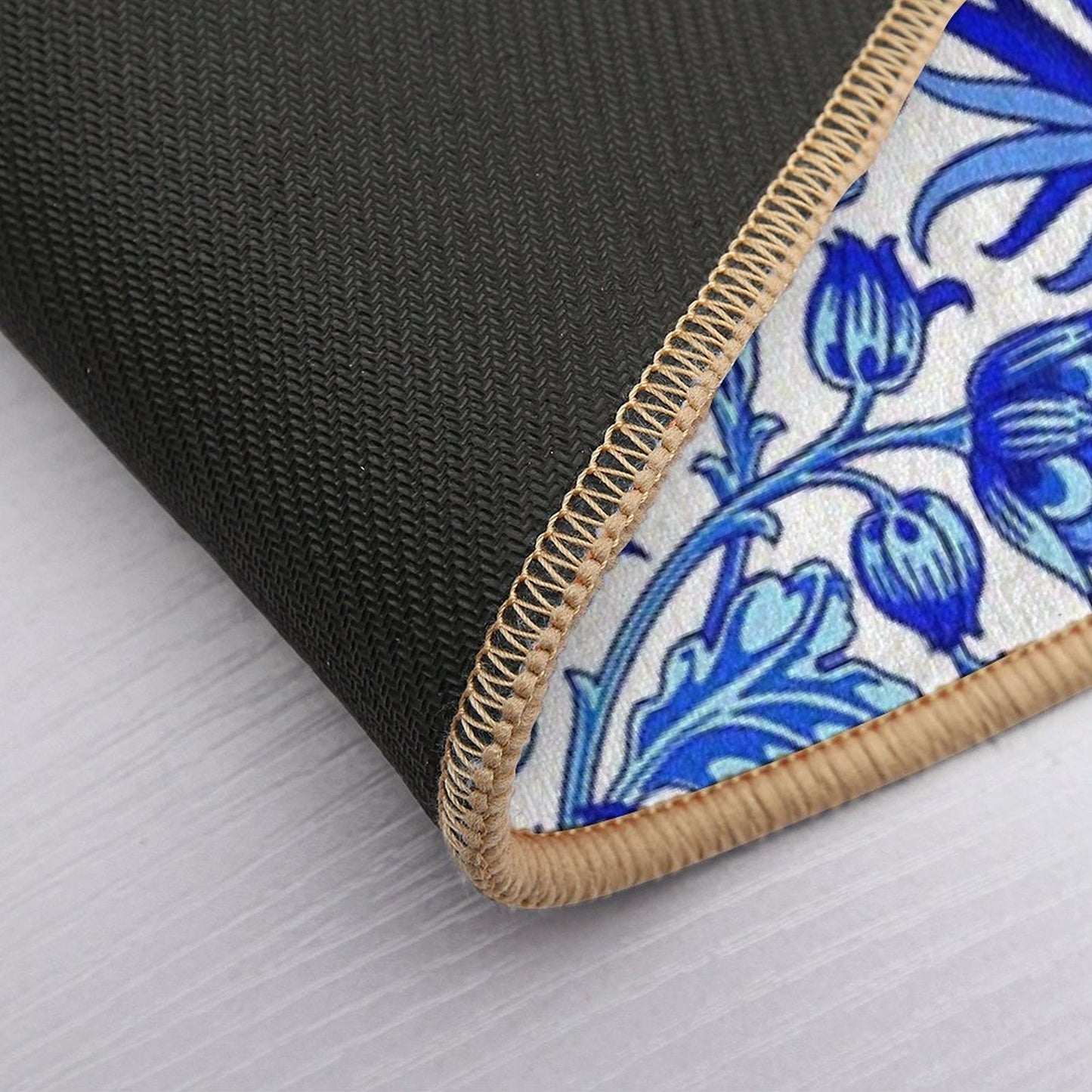 William Morris Hyacinth Print, Cobalt Blue & White  Non-Slip Bath Mat