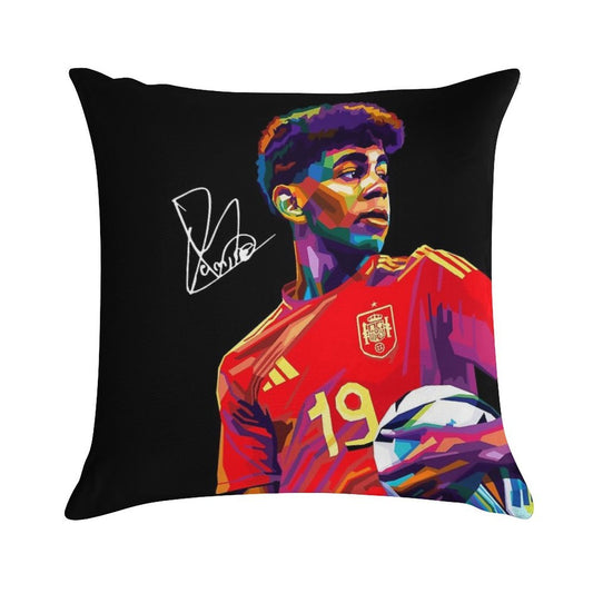 Lamine Yamal Wpap Art Soft Durable Construction Throw Pillow