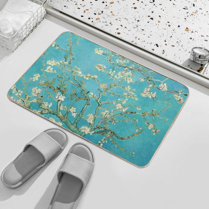 Almond Blossoms by Vincent Van Gogh  Easy To Clean Bath Mat