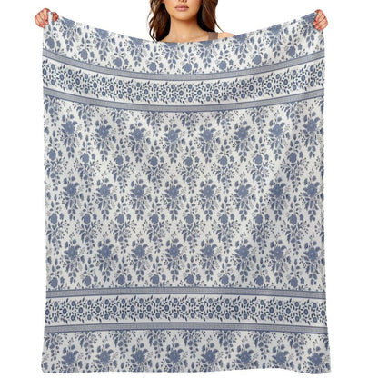 Grandma’s Blue Room Plush Throw Blanket