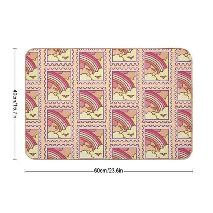 Lesbian Pride Stamp  Repositionable Bath Mat