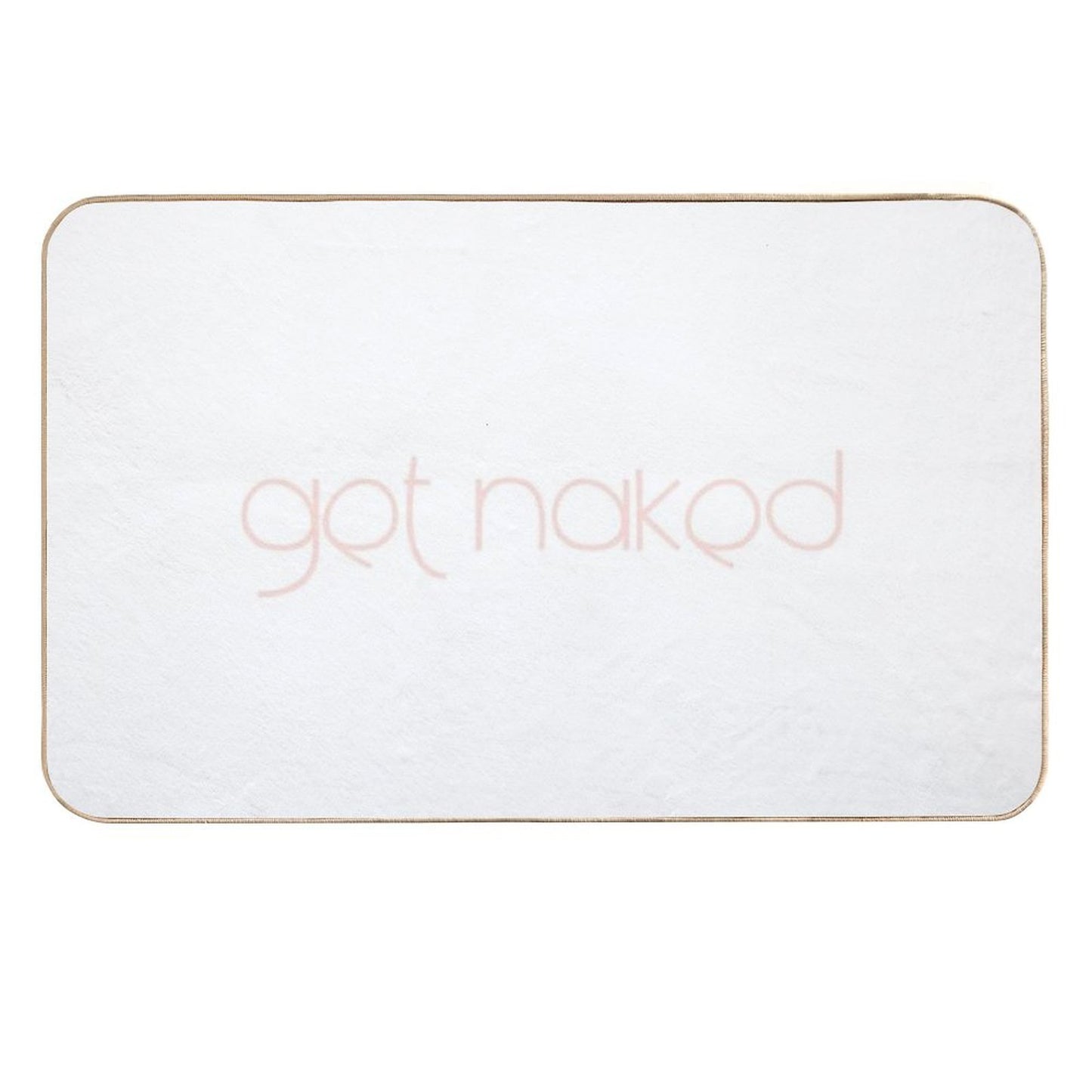 Get Naked Funny Bathroom Graphic  Easy To Clean Bath Mat