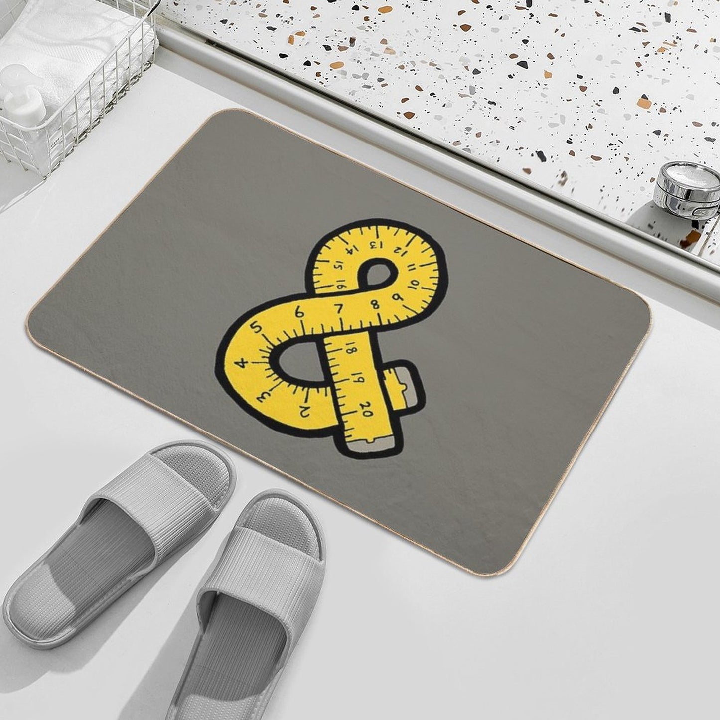 Ampersand Measuring Tape  Multi-Purpose Bath Mat