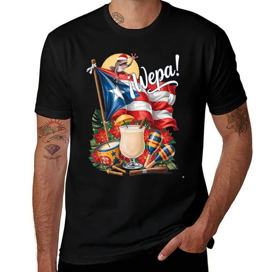 Boricua Christmas Coquito Wepa Puerto Rican Vibes Design  Breathable T-Shirt