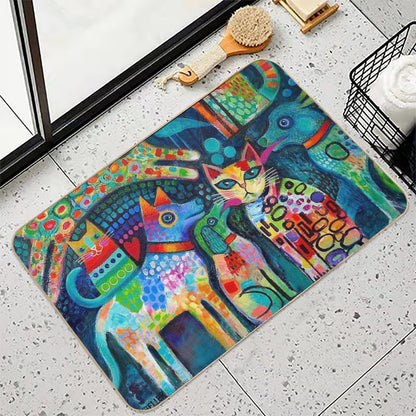 Dogs And Cats  Stain-Proof Bath Mat