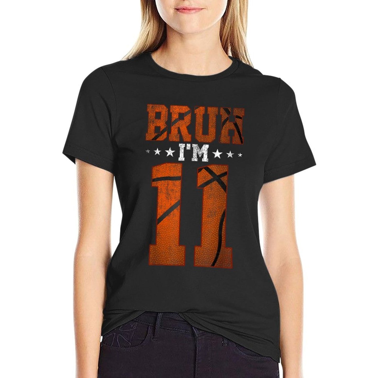 11th Birthday Basketball Bruh I’m 11 Year Old Birthday Party  Odor-resistant T-Shirt
