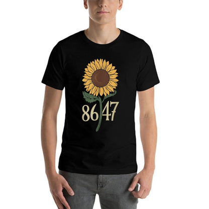 Retro 8647 Subtle Anti Trump 86 47 Floral Boho Style  Slim-fit Cut T-Shirt