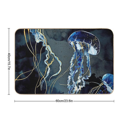 Metallic Ocean III  Easy Maintenance Bath Mat