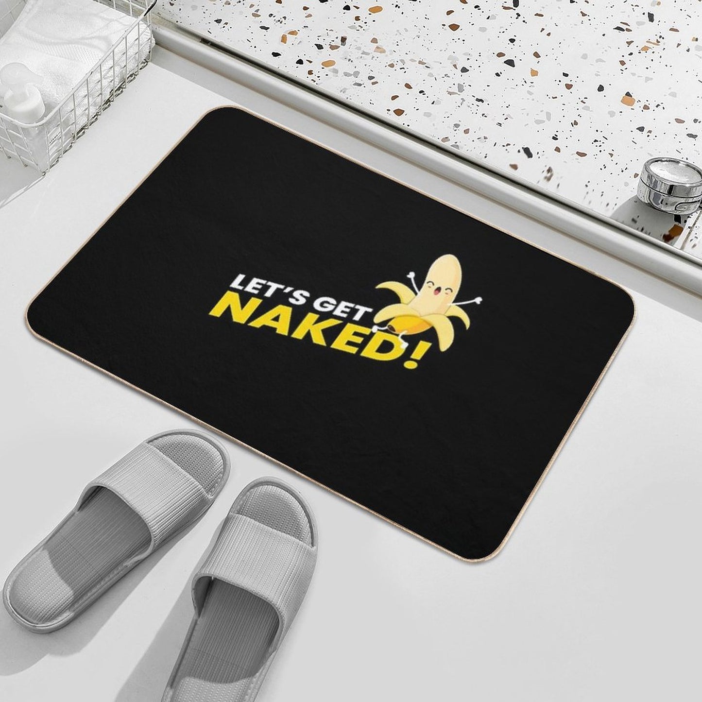 Lets Get Naked Banana Fruit Fruit  Eco-Friendly Bath Mat