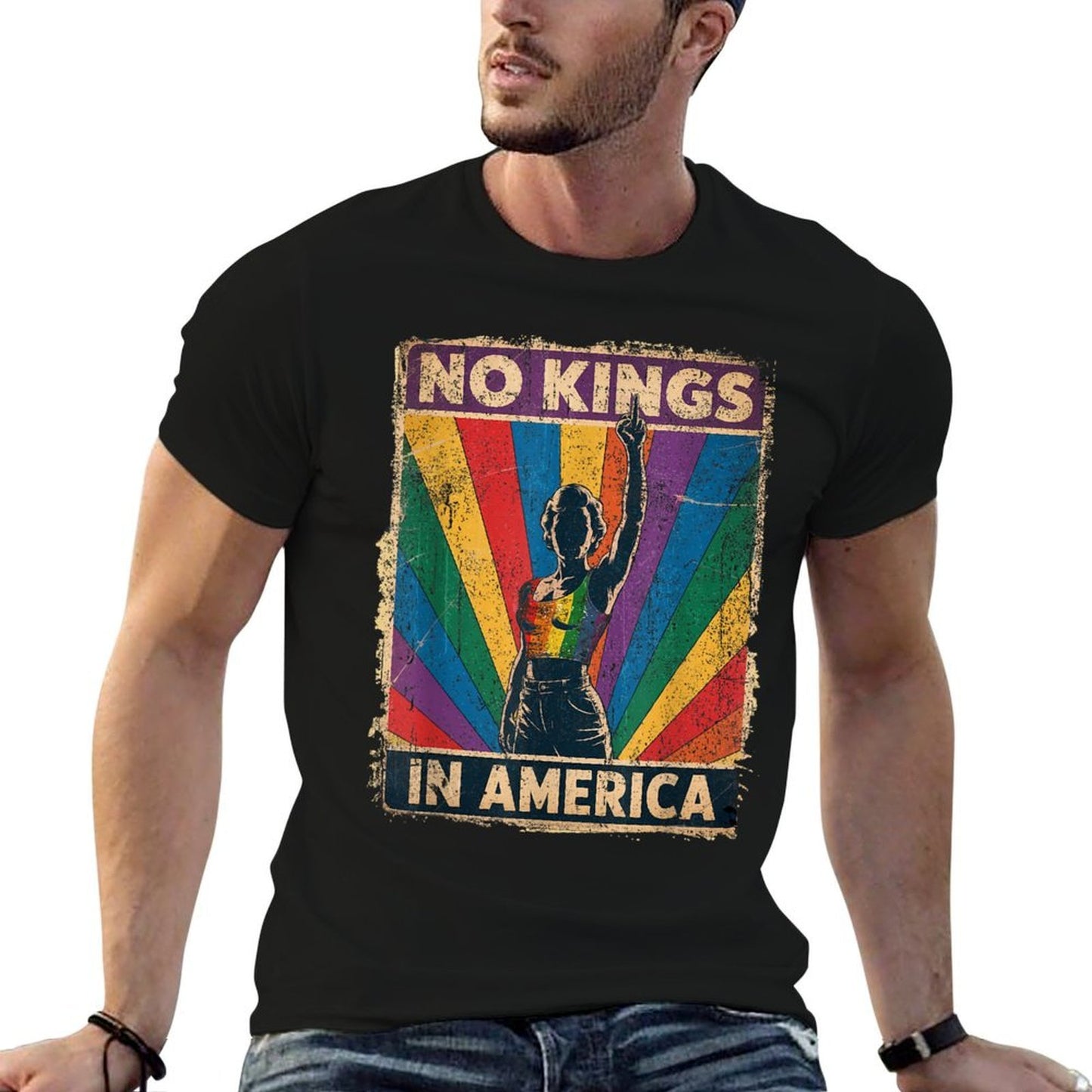 Funny No Kings In America LGBT Retro  Classic T-Shirt