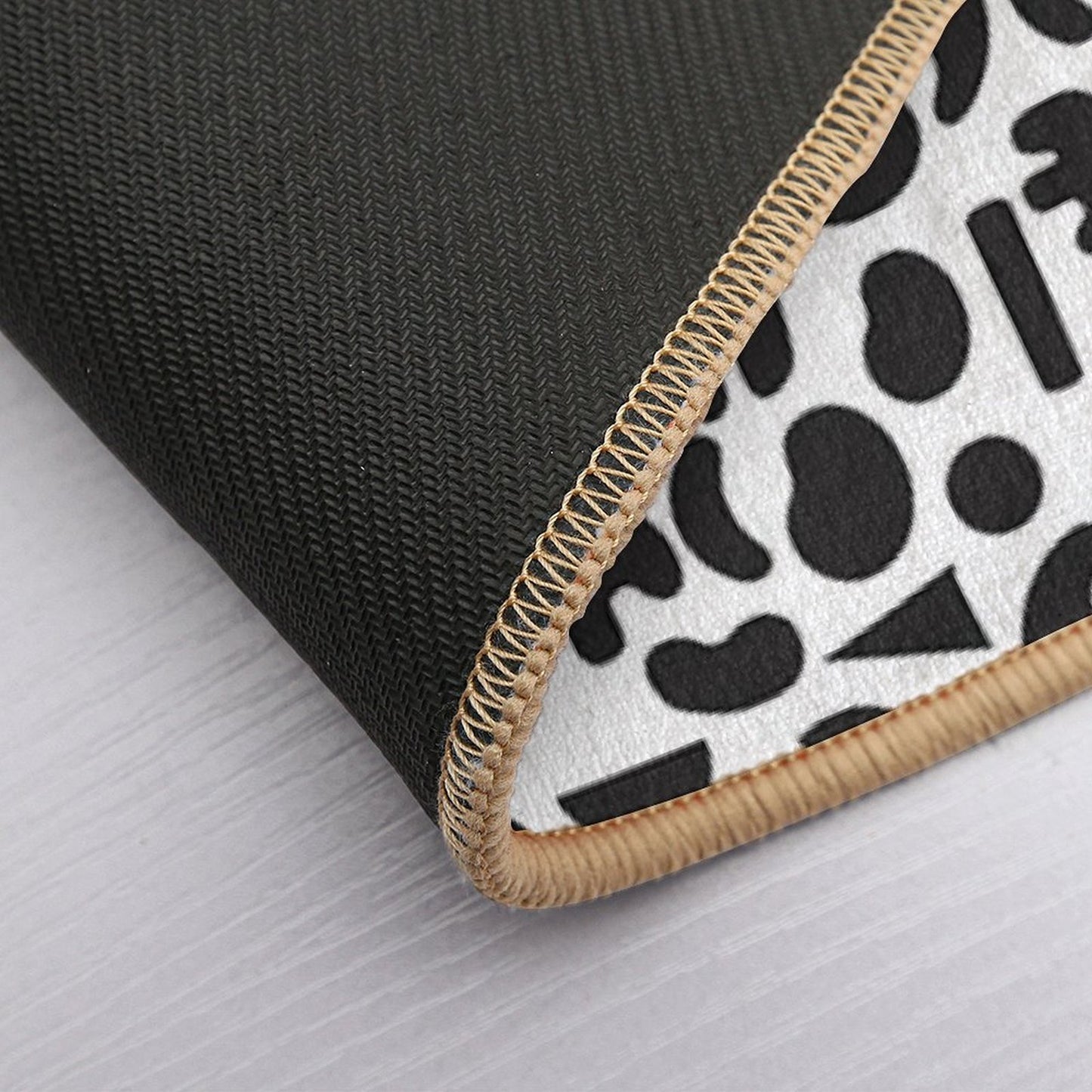 Black And White - Abstract Pattern Dance  Fade-Resistant Bath Mat