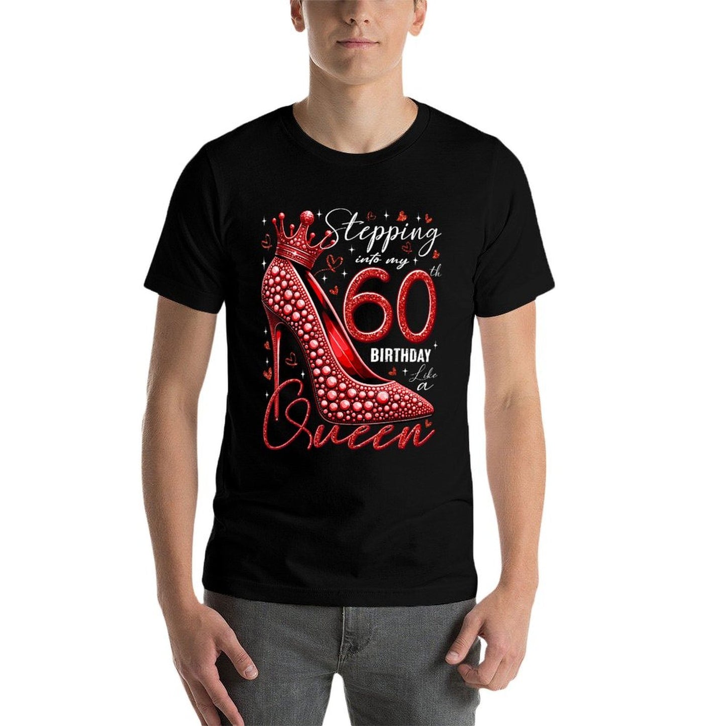 60 Year Old Gifts High Heels Stepping Into My 60th Birthday  Easy-care T-Shirt