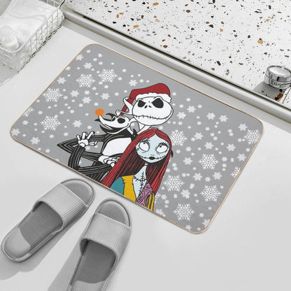 Jack Skellington, Zero And Sally - The Nightmare Before Christmas  Slip-Resistant Bath Mat