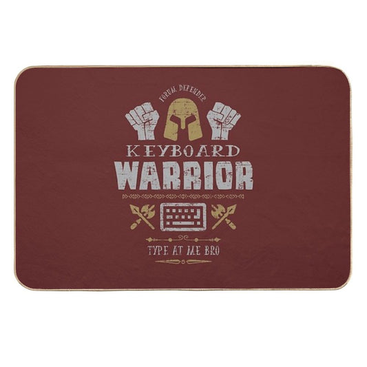 Keyboard Warrior  Repositionable Bath Mat