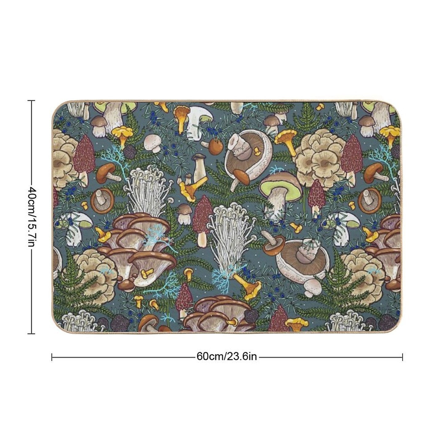 Mushroom Forest  Easy Maintenance Bath Mat