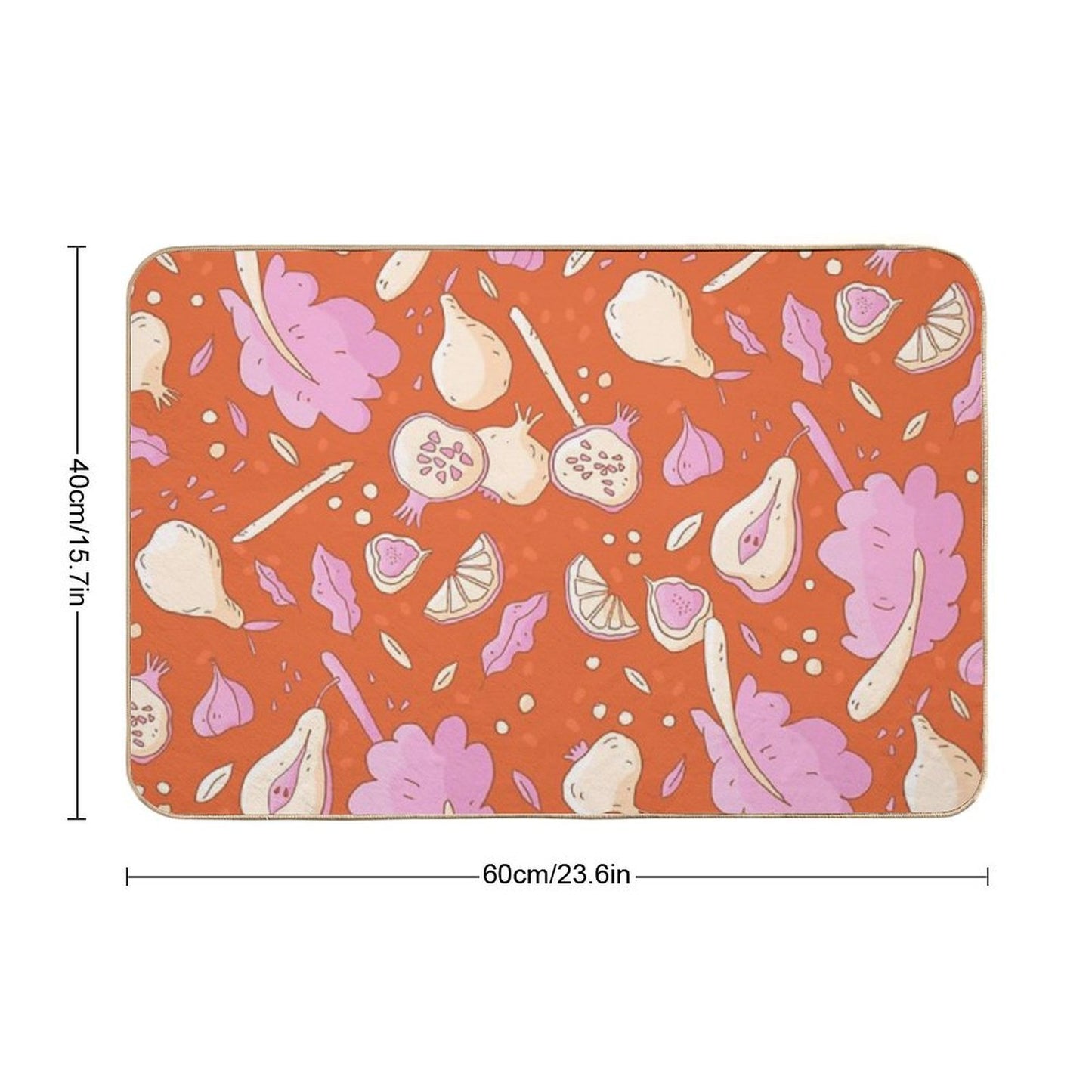 Autumn Vegetables  Non-Slip Bath Mat