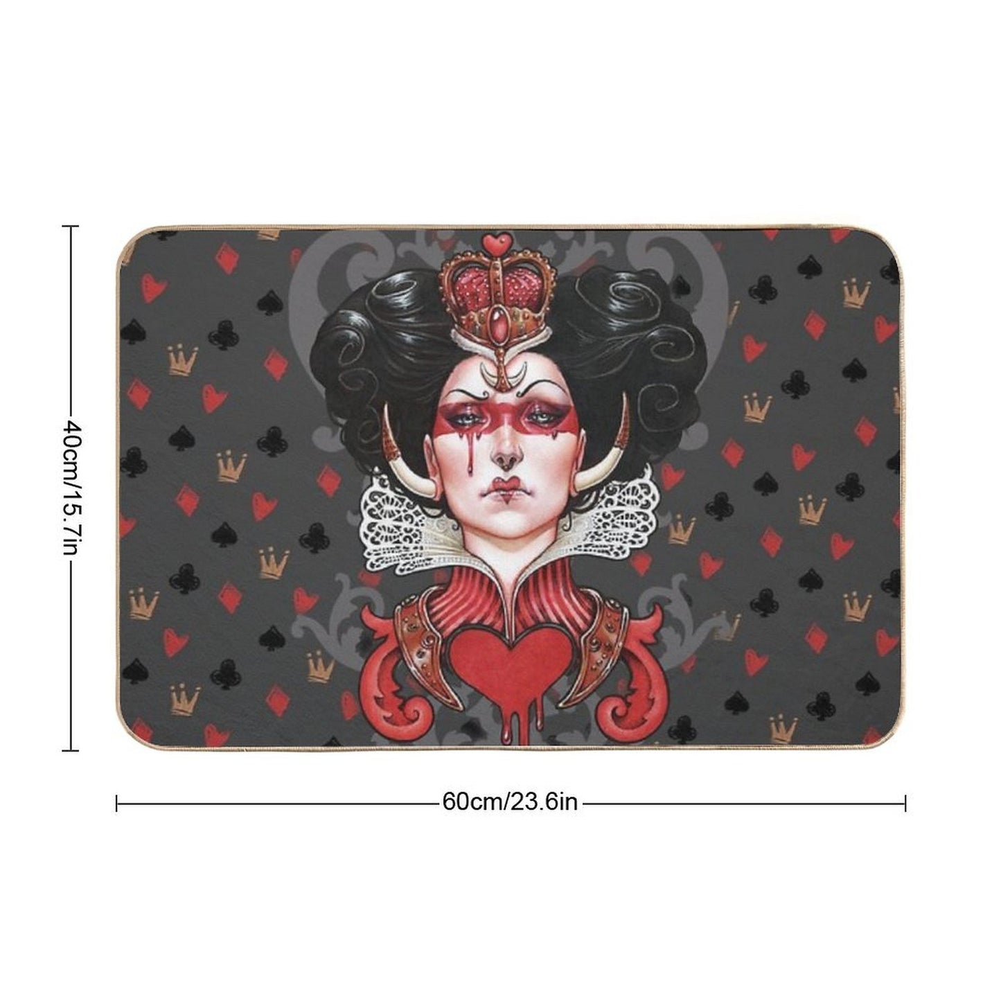 Queen of Hearts  Fade-Resistant Bath Mat