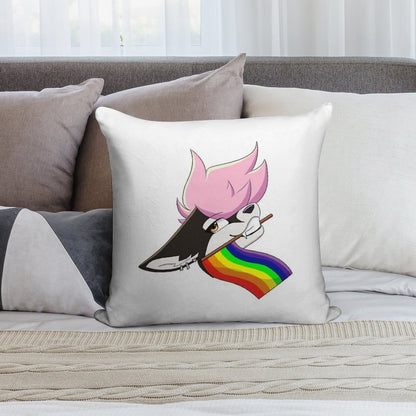 Gay Pride Furry Soft Fade-Resistant Throw Pillow