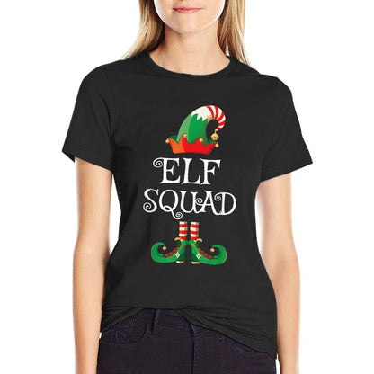 Elf Squad Funny Family Matching Christmas  Wrinkle-resistant T-Shirt