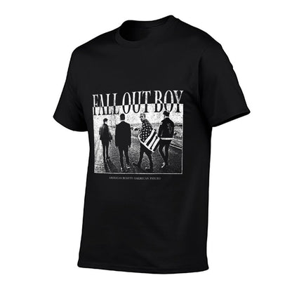FALL OUT BOY Unisex-Adults, Black, Small,, Crew Neck, Classic Fit, Lightweight, Official Band Merchandise, Fall Out Boy Fans  Fade-proof Color T-Shirt