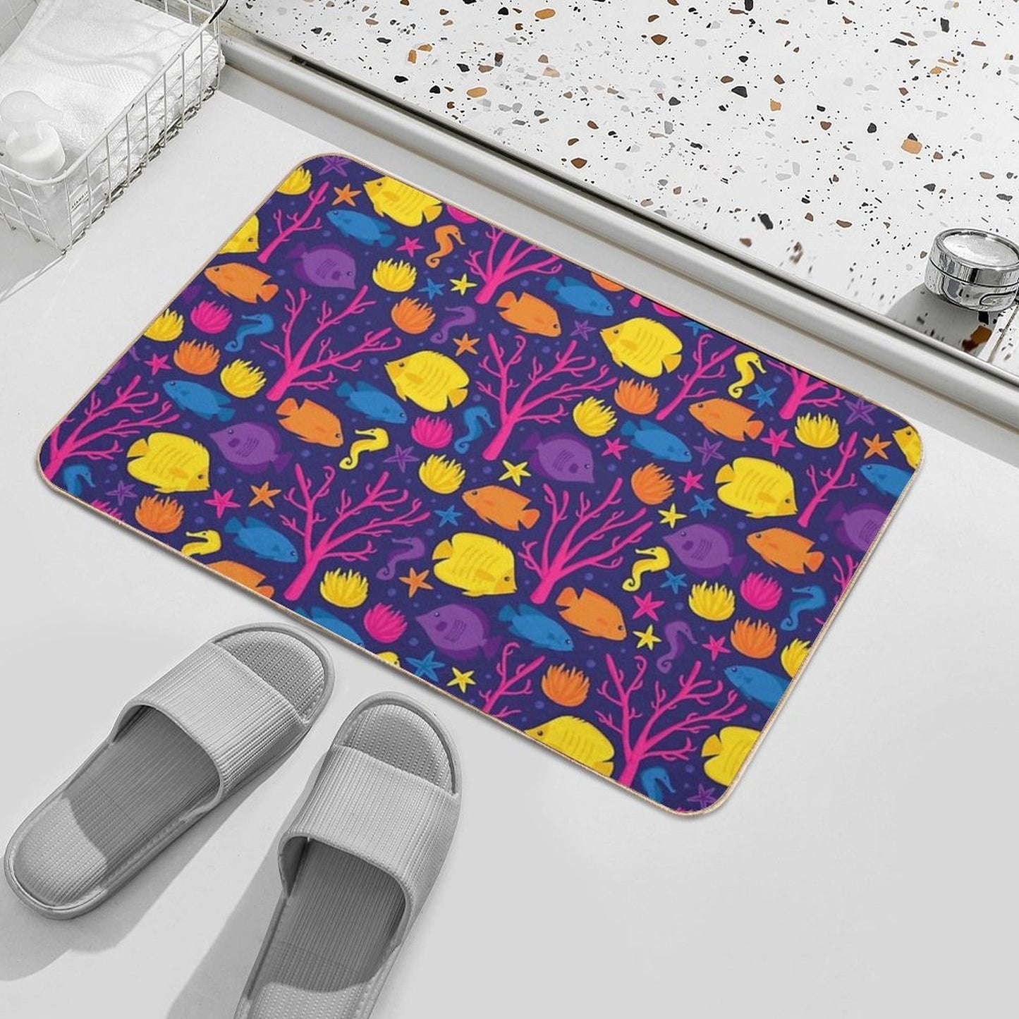 Coral Reef Crew  Rapid-Drying Bath Mat