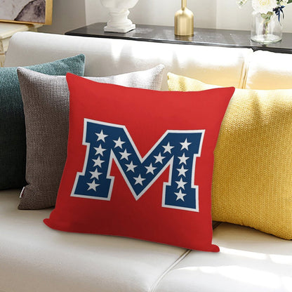 Battle M Soft Hidden Zipper Throw Pillow