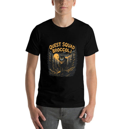 Quest Fantasy Squad Broccoli Funny Cat Lover For Men Women  Stretchy T-Shirt