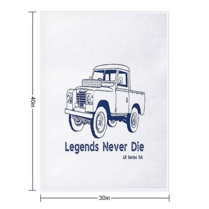 Legends Never Die  LR Series 11A  Classic British 4x4s  4x4 Designs Durable Throw Blanket