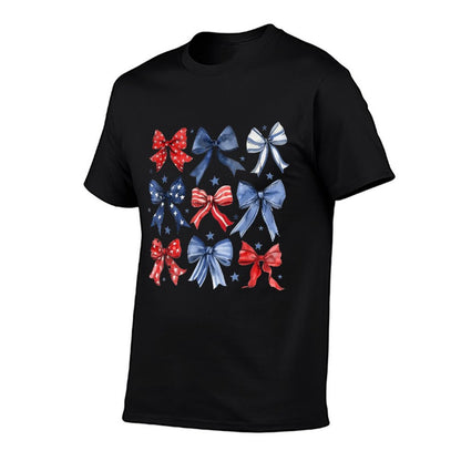 4th Of July America Patriotic Bow Ribbon  Breathable T-Shirt