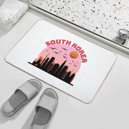 South Korea Shirt, South Korea T-shirt, South Korea Phone Case, Seoul Shirt  Slip-Resistant Bath Mat