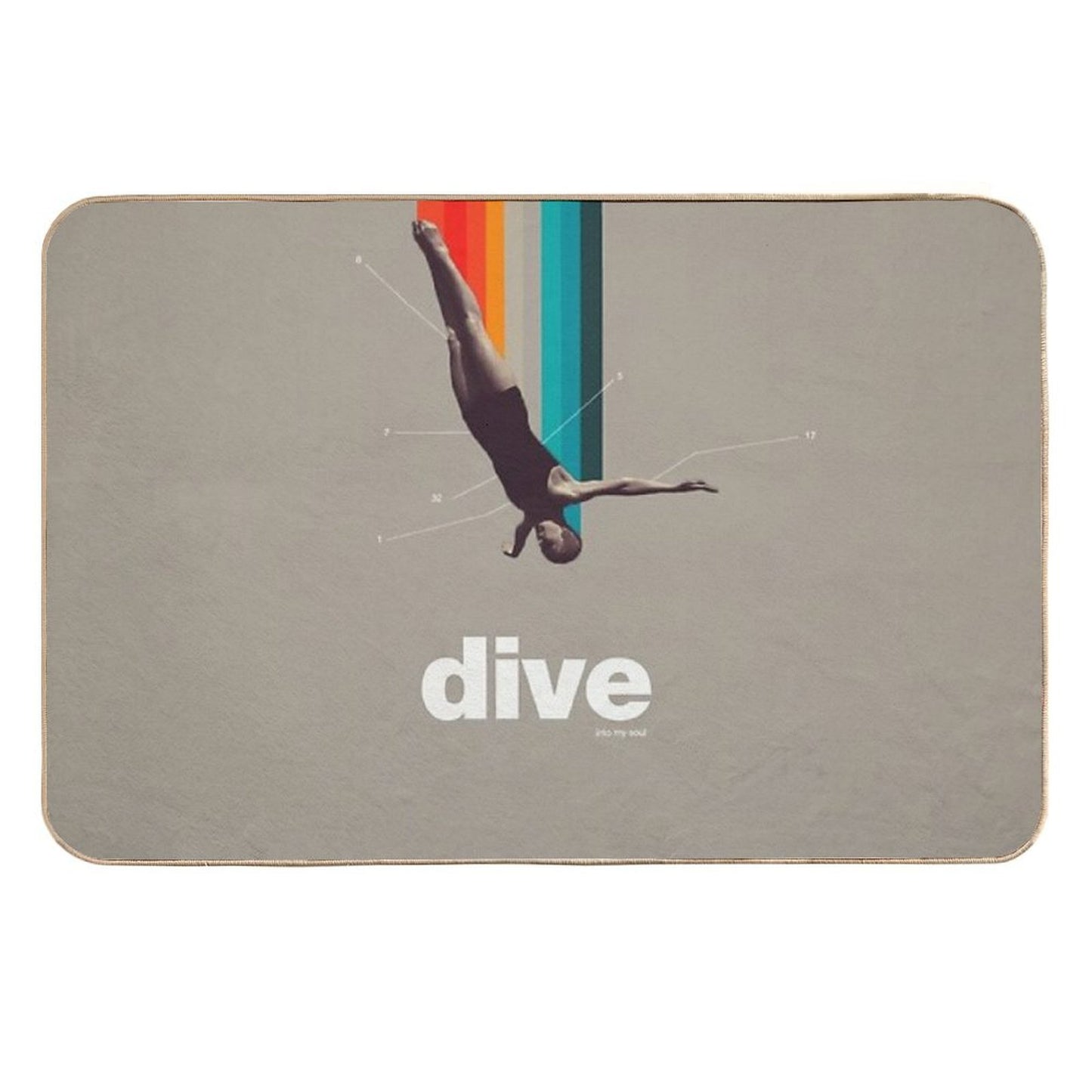 Dive Into My Soul  Stain-Proof Bath Mat