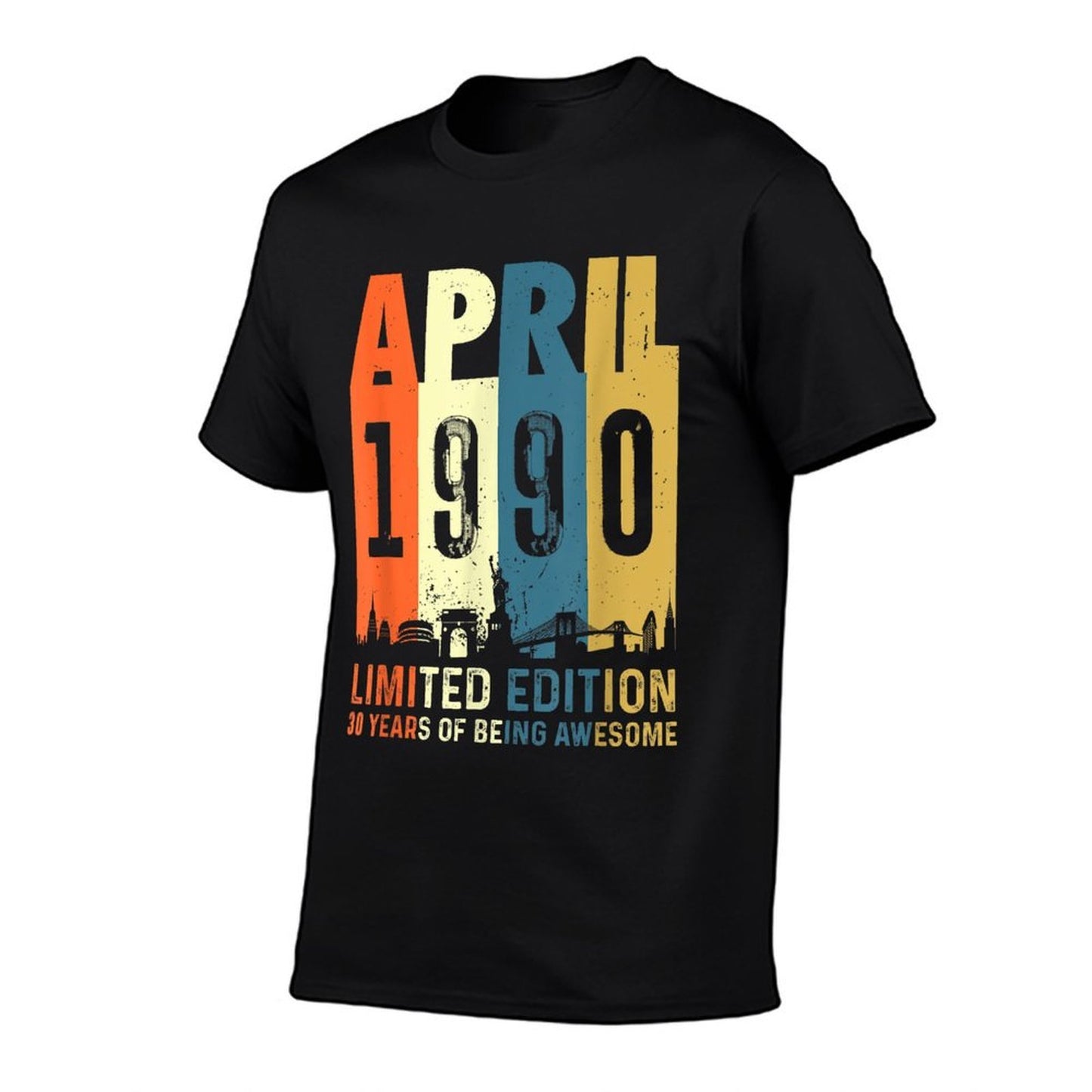 30 Limited Edition, Made in April 1990 30th Birthday  Heathered Texture T-Shirt
