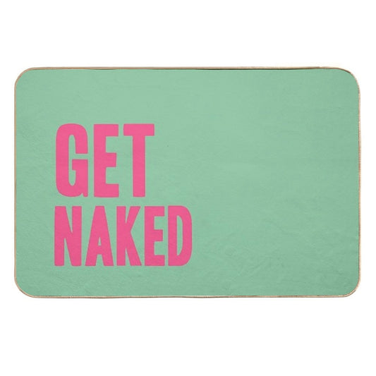 Get Naked - Pink And Green  Easy To Clean Bath Mat