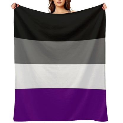 Seamless Repeating Asexual Pride Flag Pattern Eco-conscious Throw Blanket