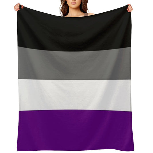 Seamless Repeating Asexual Pride Flag Pattern Eco-conscious Throw Blanket