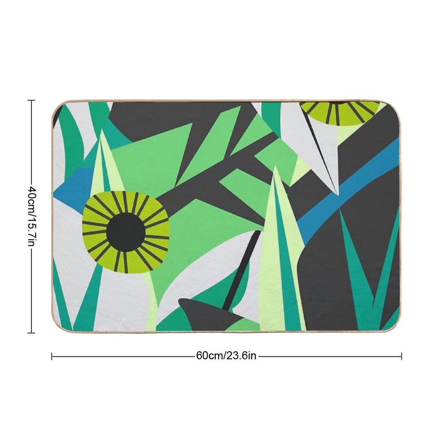 Fresh Tropical Decor  Fade-Resistant Bath Mat