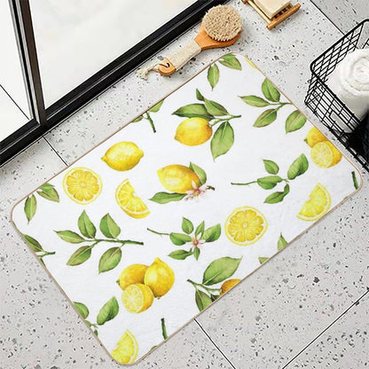 Summer Lemons Botanical Garden Durable Bath Mat