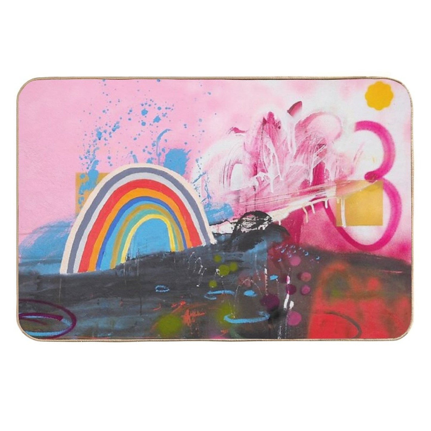 Number 1 (Rainbow Series)  Toxin-Free Bath Mat