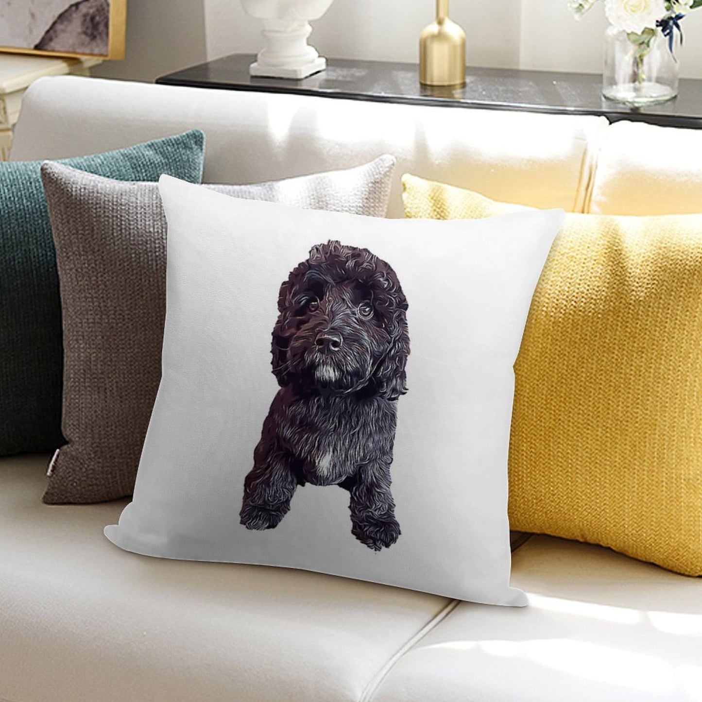 Cavapoo Cavoodle Cockapoo Cuteness Soft Style Accent Throw Pillow
