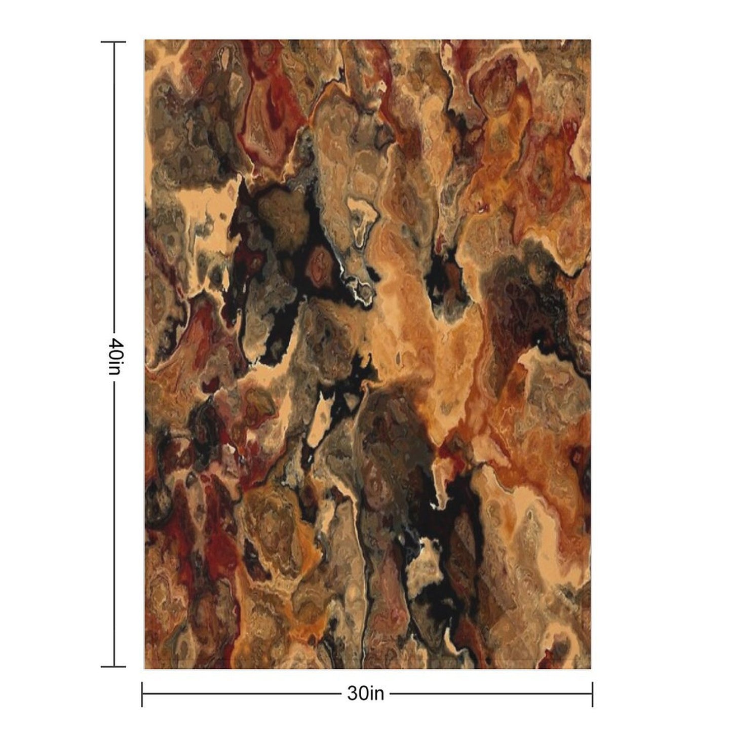 Red Black And Rust Multi-functional Throw Blanket