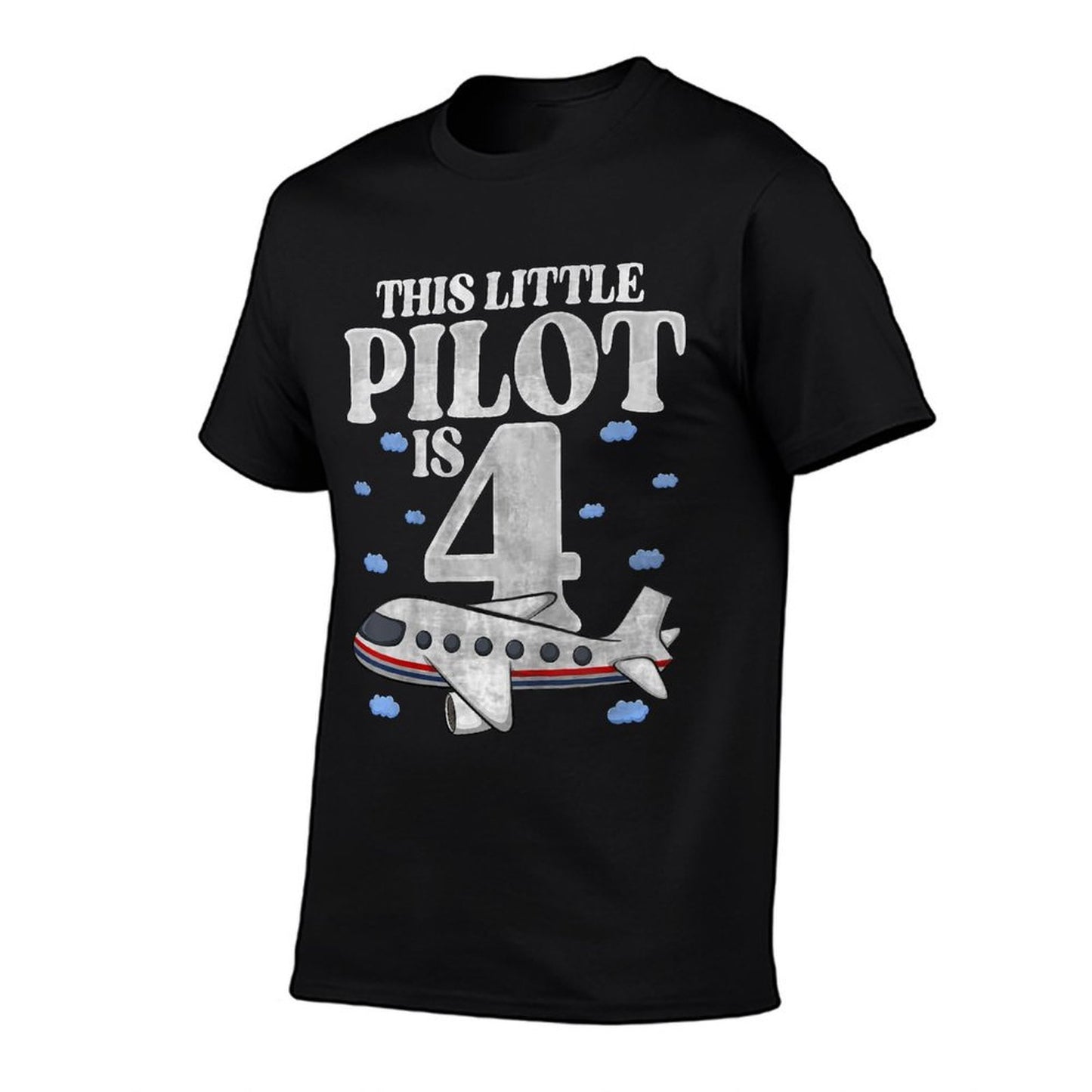 Kids This Little Pilot Is 4 Airplane Four Years Old 4th Birthday  Versatile T-Shirt