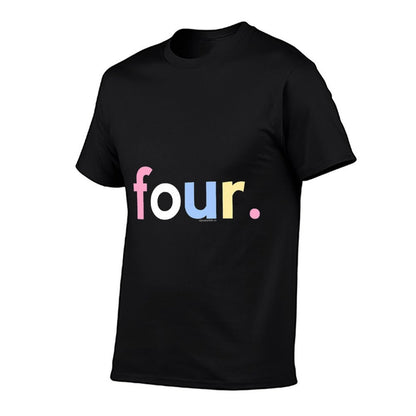 Kids 4th Birthday Girl 4 Four Year Old  Party Ideas Age 4 Premium  Rolled Sleeves T-Shirt