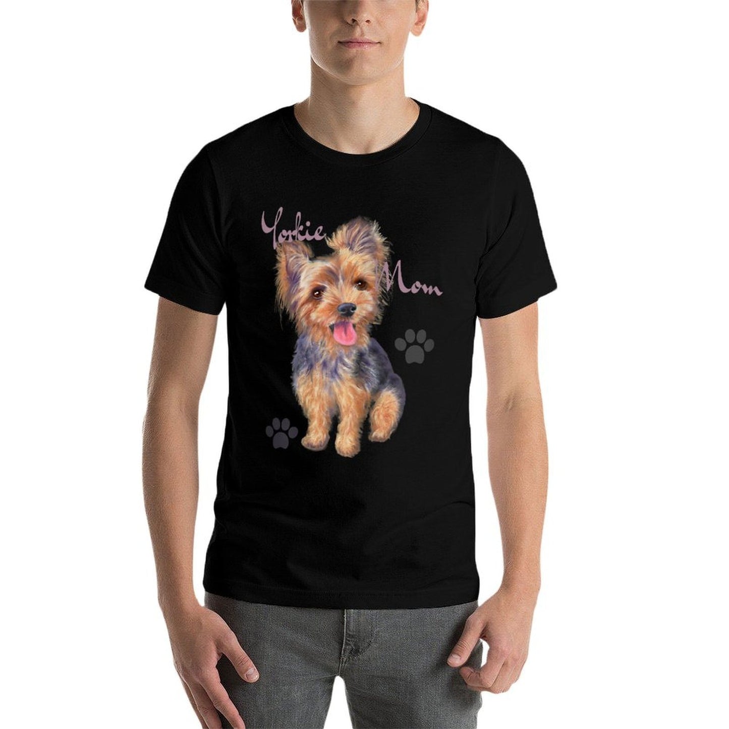 Yorkshire Terrier Yorkie Mom Cute Yorkie Puppy  Easy-care T-Shirt